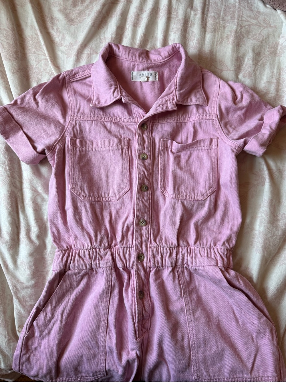 Harper women Pink Short-Sleeve Romper